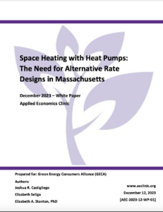 Space Heating with Heat Pumps: The Need for Alternative Rate Designs in Massachusetts
